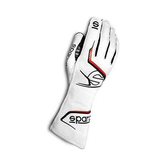 Men's Driving Gloves Sparco White Red/Black
