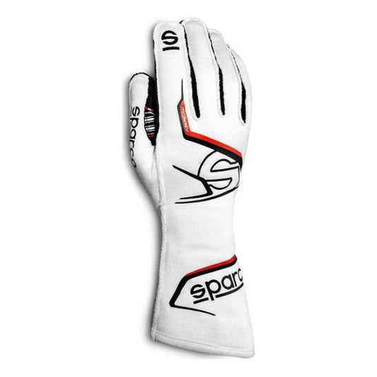 Men's Driving Gloves Sparco White Red/Black