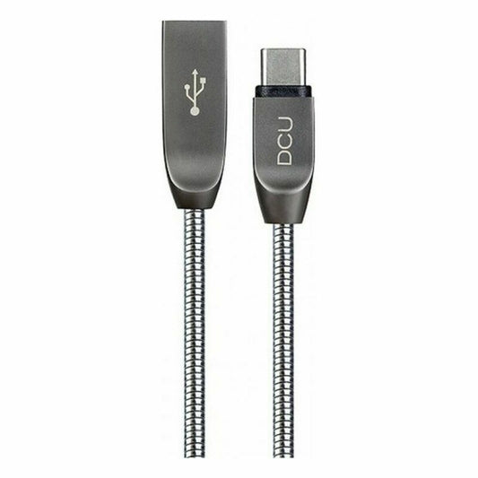 USB A to USB C Cable DCU 30402015 metal Silver 1 m